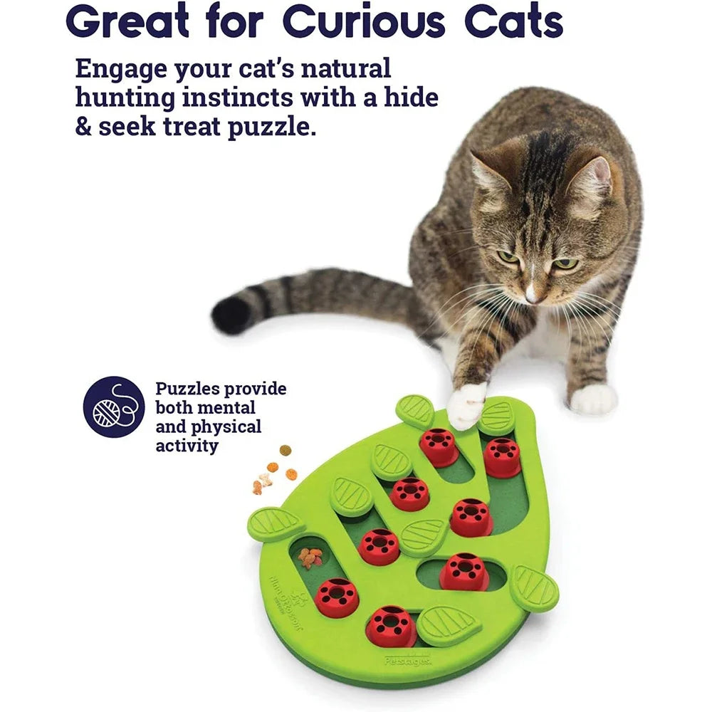 Interactive Cat Treat Puzzle Cat Toy - The Whimsy Forage