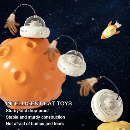 Electric Smart Teaser Cat Toy with Feather
