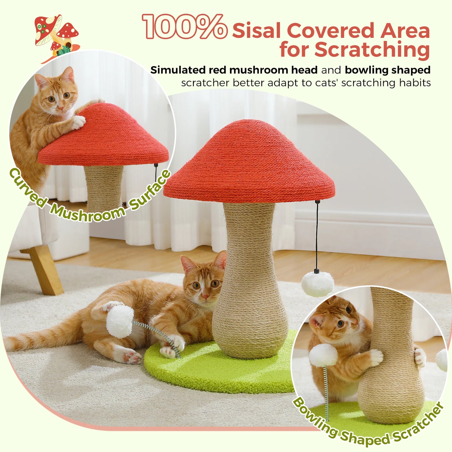 Sisal Mushroom Cat Scratching Post